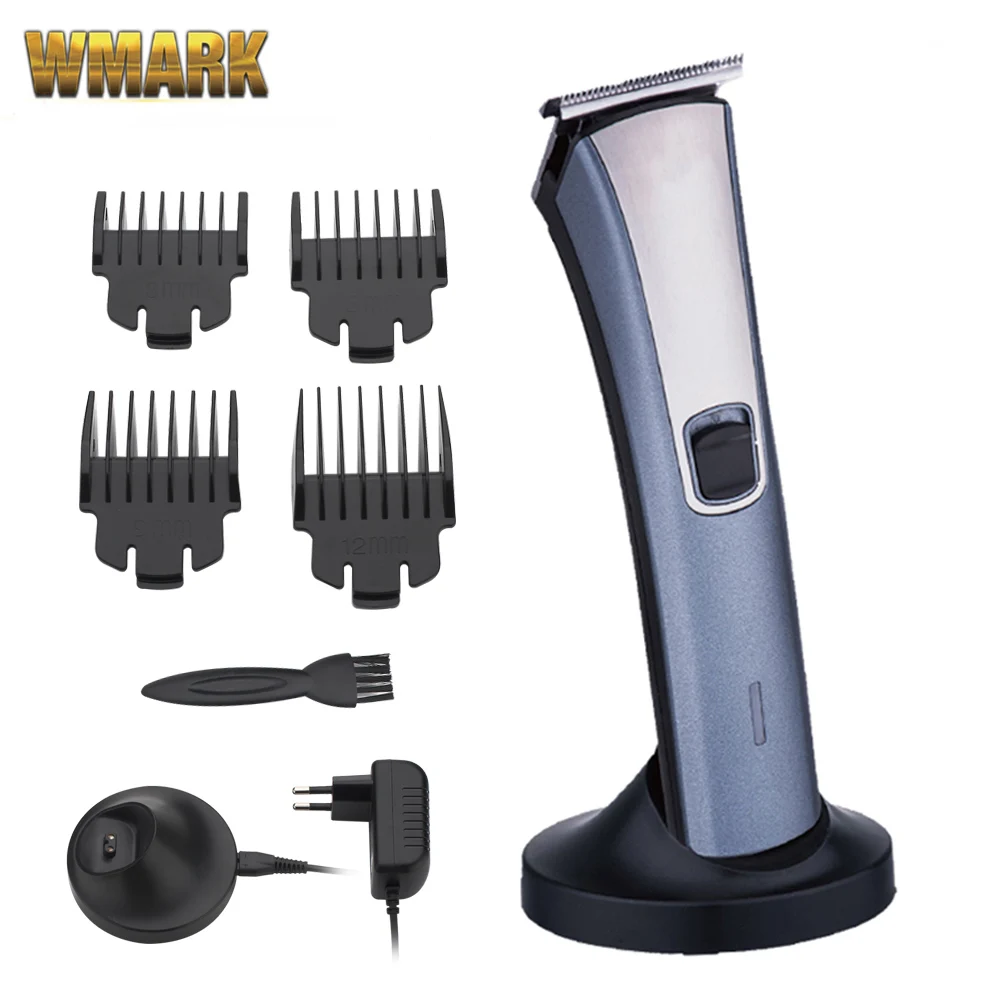 

WMARK 2020 Беспроводная Машинка для стрижки волос с зарядным устройством и T-blade серого и красного цвета