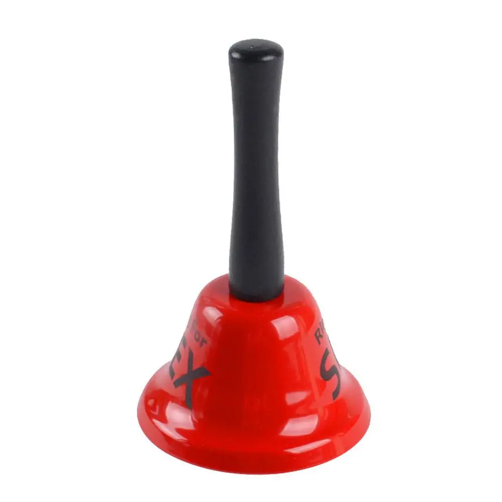 

Manual Rattle Hand-held Ring Red Metal Bell Bachelor Party Decoration Bell