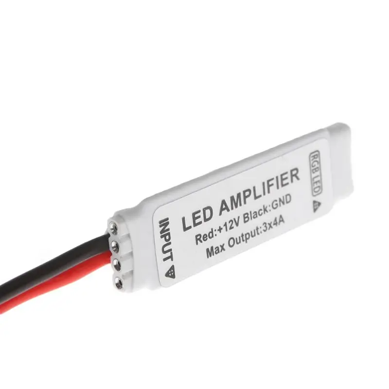 

Mini Signal Amplifier Repeater for 5050 3528 SMD RGB LED Light Strip DC 12V 35ED