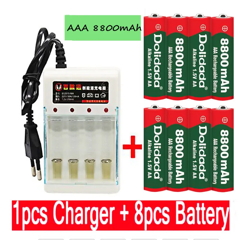 8 шт. AAA 8800 мАч перезаряжаемый аккумулятор 1 5 V mah аккумуляторная новая Alcalinas drummey +