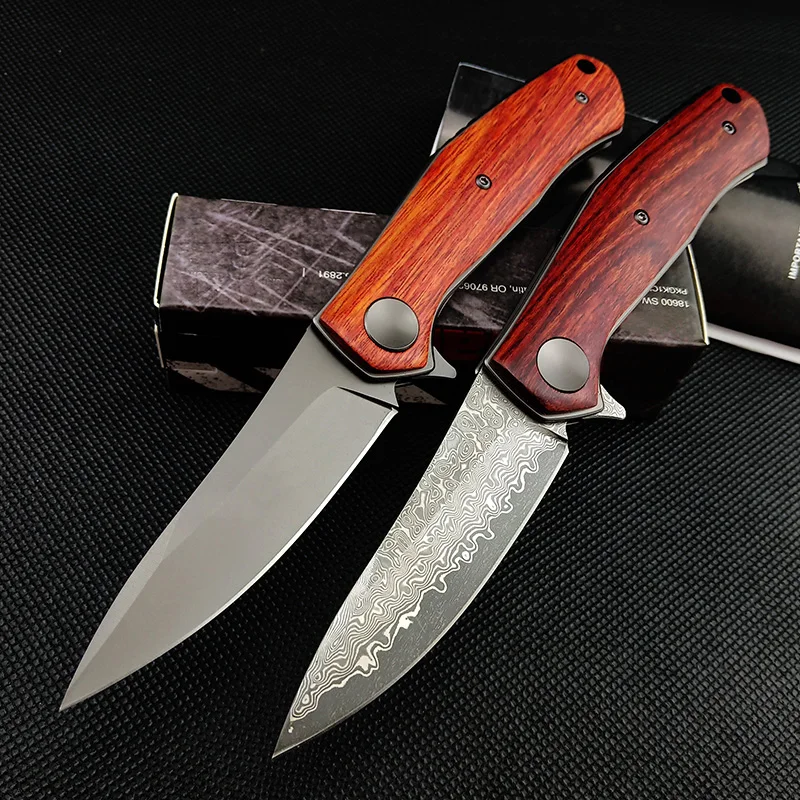 

Складной нож kersha VG10, карманный тактический Клинок с деревянной ручкой, для ежедневного использования, кемпинга, охоты, выживания, 4020