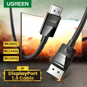 Ugreen displayport 8k displayport cable for hp/dell laptop 8k/60hz 4k/144hz displayport 1. 4 cable 8k displayport to displayport 1 cable Item image