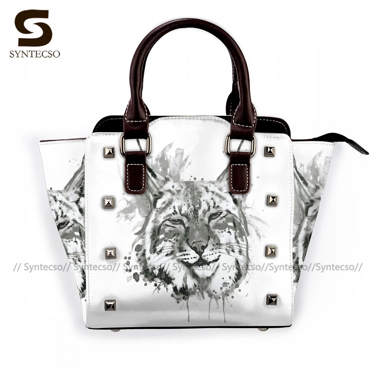 

Lynx Shoulder Bag Office Leather Handbag Woman Fashion Reusable Bags