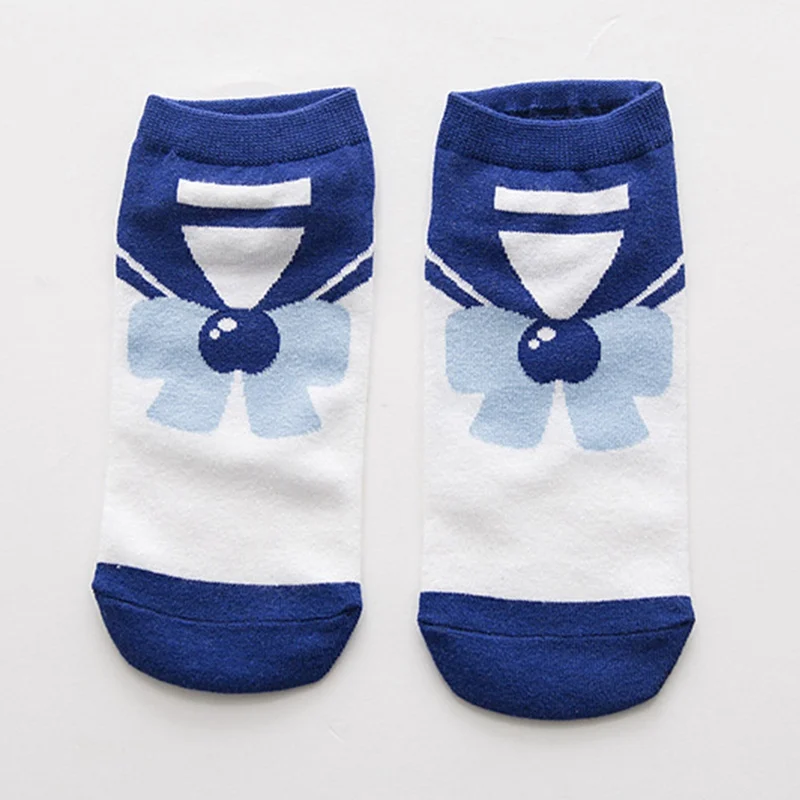 

Anime Cartoon Sailor Moon Straight Boat Sock Girls Cotton Sock Cosplay Ankle Casual Socks