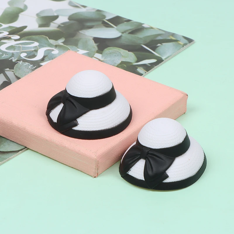 

2pc Fashion Miniature Formal Hat Mini Doll Hat Doll House Ornament Dollhouse Accessories Kids Play Toys