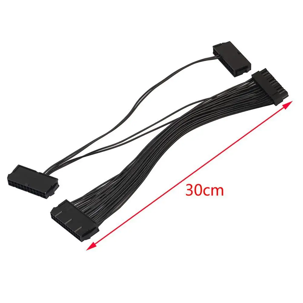 

24Pin Dual PSU Power Extension Cable PC Three Power 32cm Synchronization / Cable Supply Inches 12.6 Connector F4J6