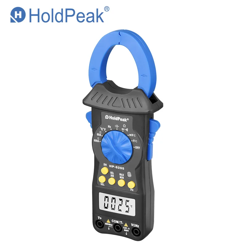Цифровой мультиметр HoldPeak Токоизмерительные клещи 6000 отсчетов True RMS ампер