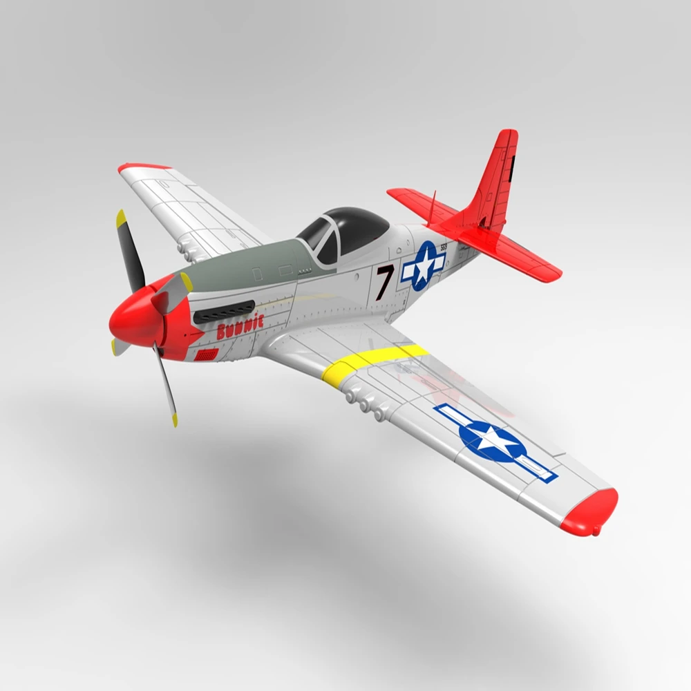

Volantex RC 768-1 Mus&tang P51D 2.4Ghz 6CH 750mm 29.5 In Digital Servo Red Wingspan EPO Warbird For RCplane Airplane RTF