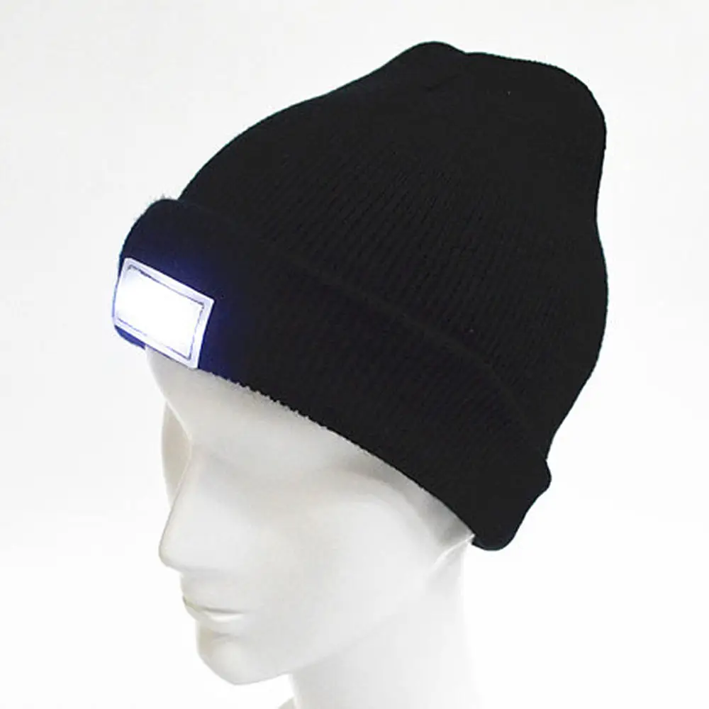 Открытый светодиодный шапочка со светодиодом Рыбалка вязаная для бега шляпа
