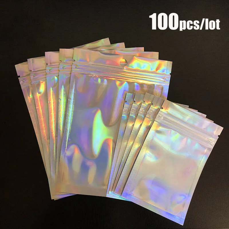 

Самоуплотняющийся пакет для лазерной пленки, 100 шт./лот, полиэтиленовый пакет для запечатывания, для мобильный телефон, кабель для передачи ...