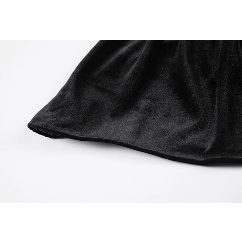 

Dress For Woman Party Black Long Sleeve Lace Up Square Collar Vintage Midi Crop Dress Female Elegant Korean 2021 Spring Vestidos