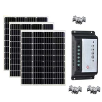 Solar Panel Kit 100w 200w 300W 12V Solar Charger  Solar Controller 12v/24v 30A PWM Cavaran Car Camping  Motorhome Fan Smartphone