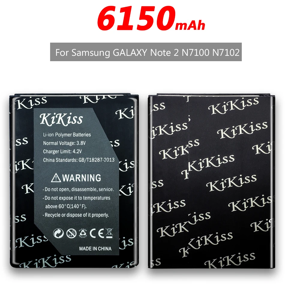 6150 мАч для Samsung Galaxy Note 2 N7100 N7102 N7105 N719 T889 i605 i317 L900 R950 E250 Note2 батарея телефона EB595675LU +
