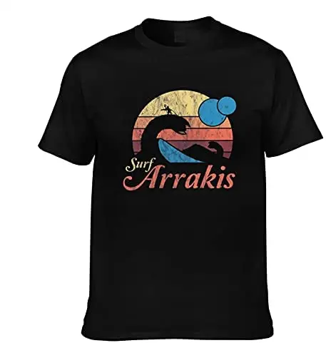 

2021 Summer Men T-shirt Trend Visit Arrakis - Vintage Distressed Surf Casual T-Shirts for Men High Quality Men T-shirt S-3XL