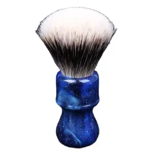 24 мм Yaqi таинственное пространство цветная ручка в форме веера две полосы барсука волос узел мужские кисти для бритья