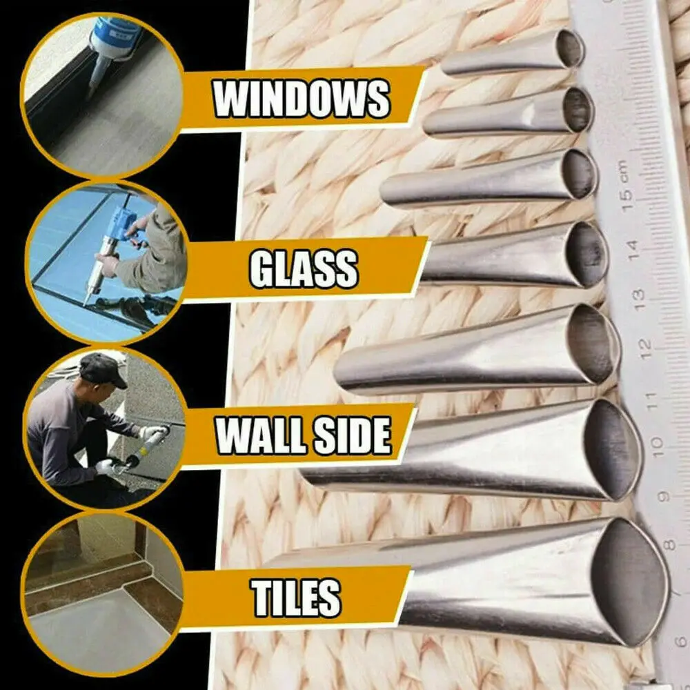 

14pcs/set Caulking Sealant Nozzle Scraper Kit Tool Gadgets Accessory Durable