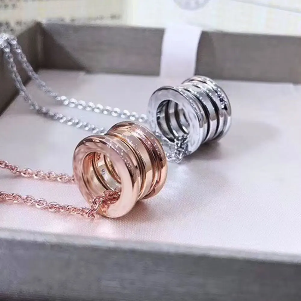 

AYBS Jewelry Necklaces Premium Quality BVL Original1:1 LOGO Rome "Classic Spiral Pendant Spring" Necklaces Women and Men Couples