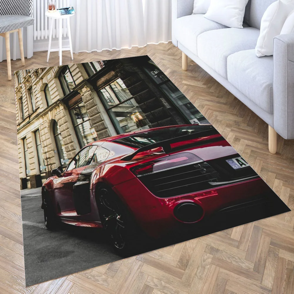 

Красный Audi R8 задний вид 3D печать комната спальня Нескользящие плюшевые Коврики для пола домашние модные коврики Новинка Прямая поставка