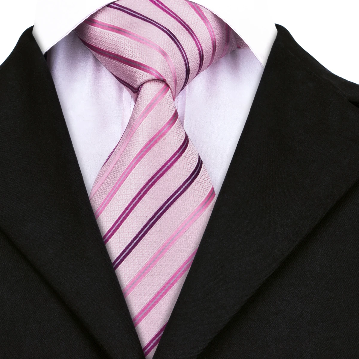 Hi-Tie 50 стилей 100% шелк одиночный галстук для мужчин Пейсли точка мужской черный