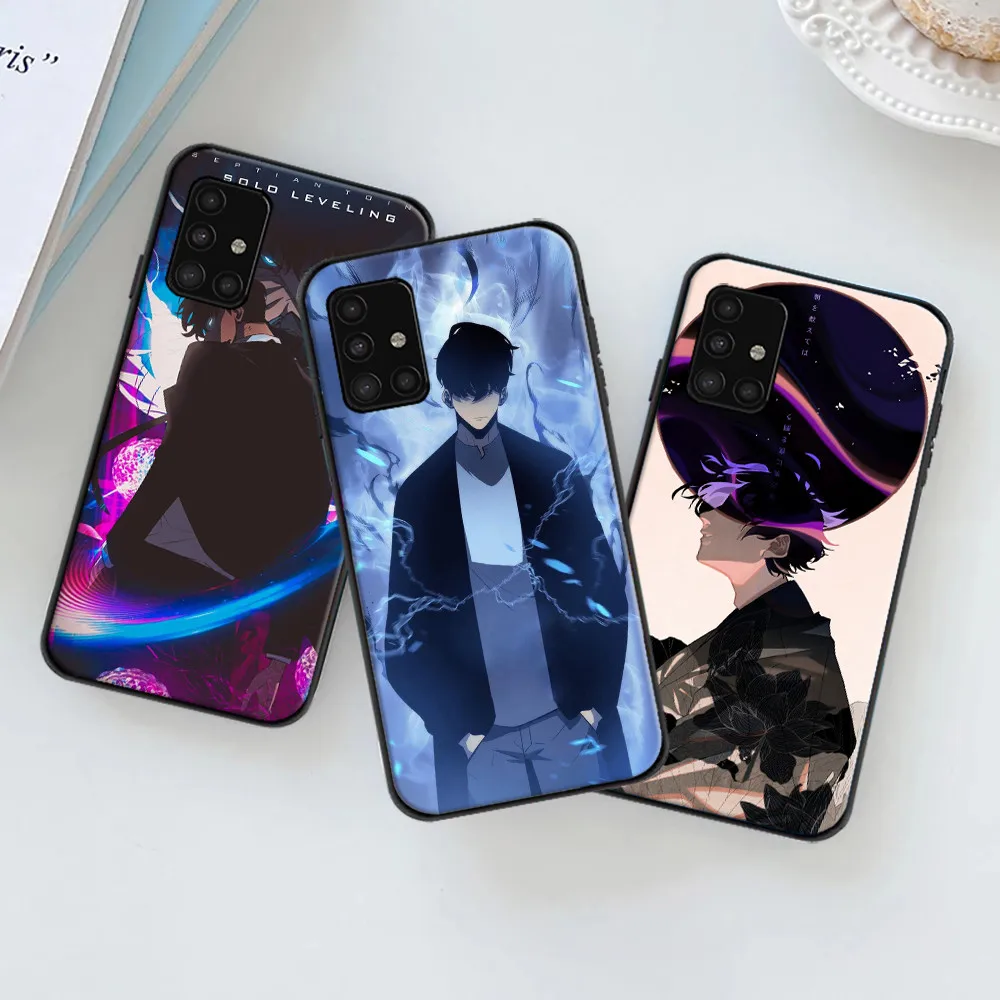 

Solo Leveling Phone Case For Samsung Galaxy A51 A52 A71 A72 4G 5G Funda Soft TPU Carcasa Back Cover Case Hot Anime Korea Manga