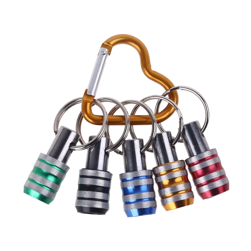 

5Pcs 1/4inch Hex Shank Screwdriver Bits Holder Extension Bar Drill Screw Adapter Quick Release Keychain X37E