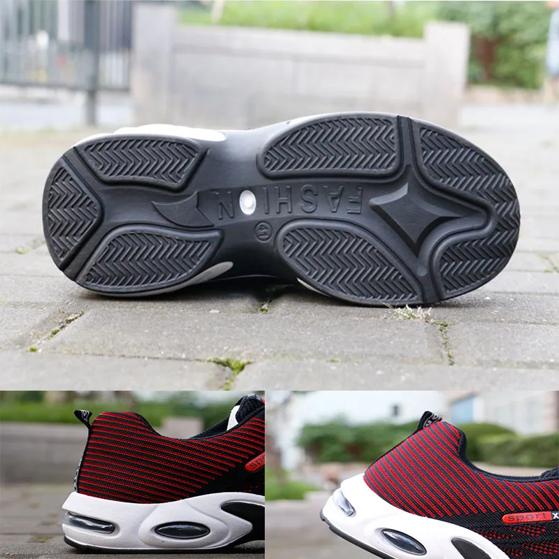 JIEMIAO 2021 Fashion Men Sneakers Air Cushion Casual Shoes Outdoor Sport Running Shoes Summer Mesh Breathable Sport Shoes