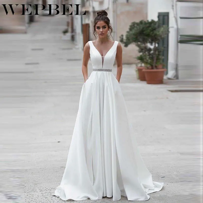 

WEPBEL Women Autumn Sexy Evening Dress Elegant Sleeveless Deep V Neck Sequins Belt Long Robe Party Dress