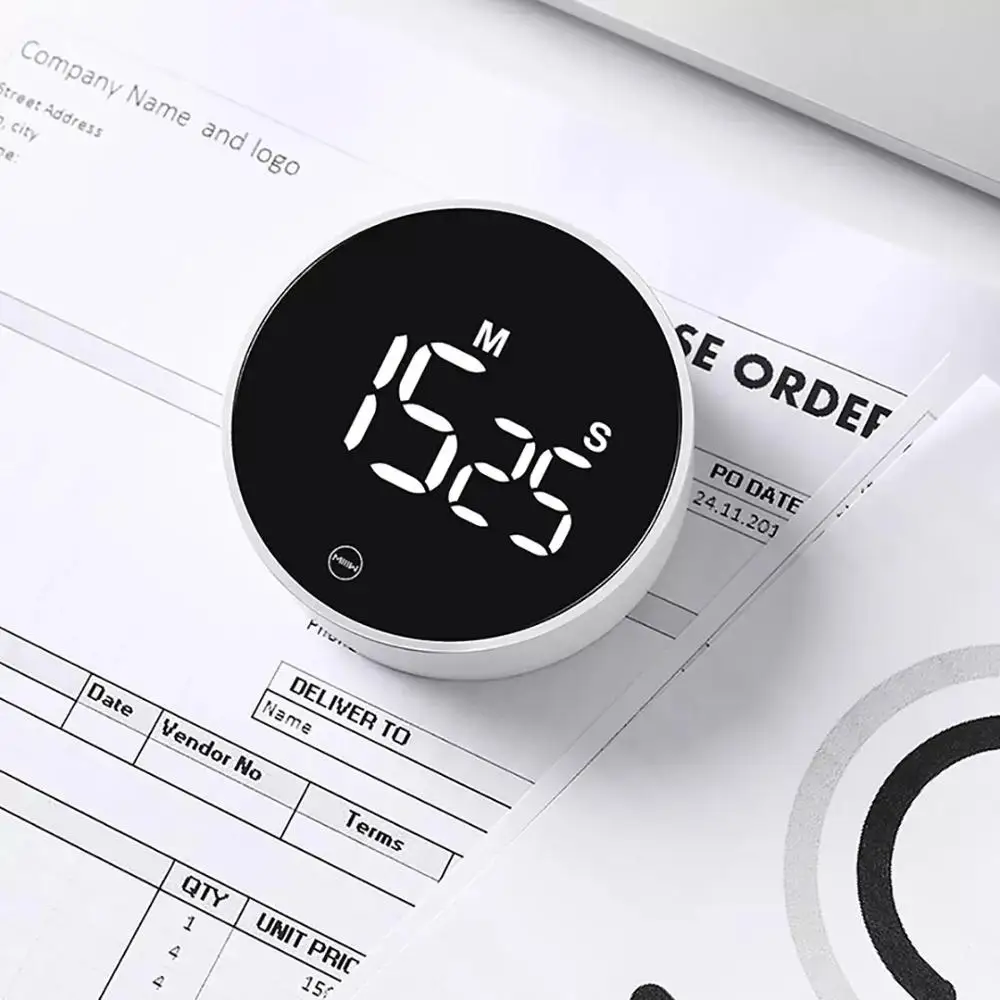 Xiaomi Miiiw rotating timer brightness adjustable magnetic LED digital display portable simple kitchen cooking alarm clock | Электроника