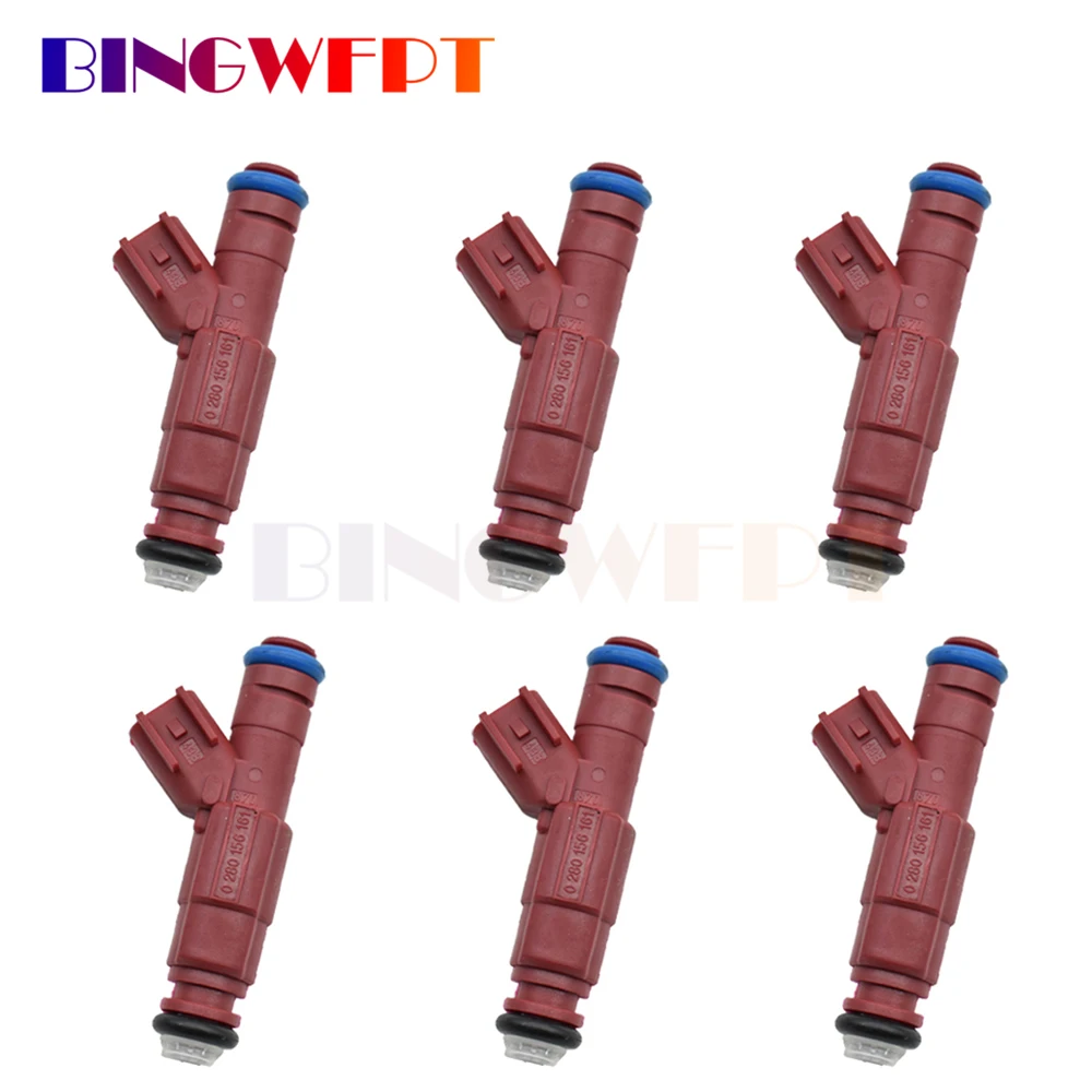 

6X High Quality Nozzles for JEEP GRAND CHEROKEE 99-04 WRANGLER 99-04 CHEROKEE 99-01 4.0L I6 3S4G-AB 0280156161 Fuel Injector