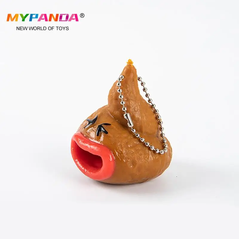 1 шт. Забавный брелок-какашка игрушка с эмоциями выдвижные языки Новинка Веселая