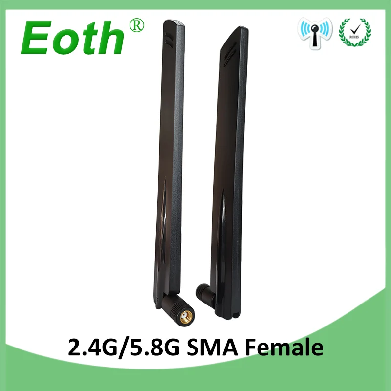 20PCS 2.4GHz 5.8Ghz Dual Band wifi Antenna 8dBi RP-SMA Omni-Directional WIFI aerial SMA female wireless router | Мобильные телефоны