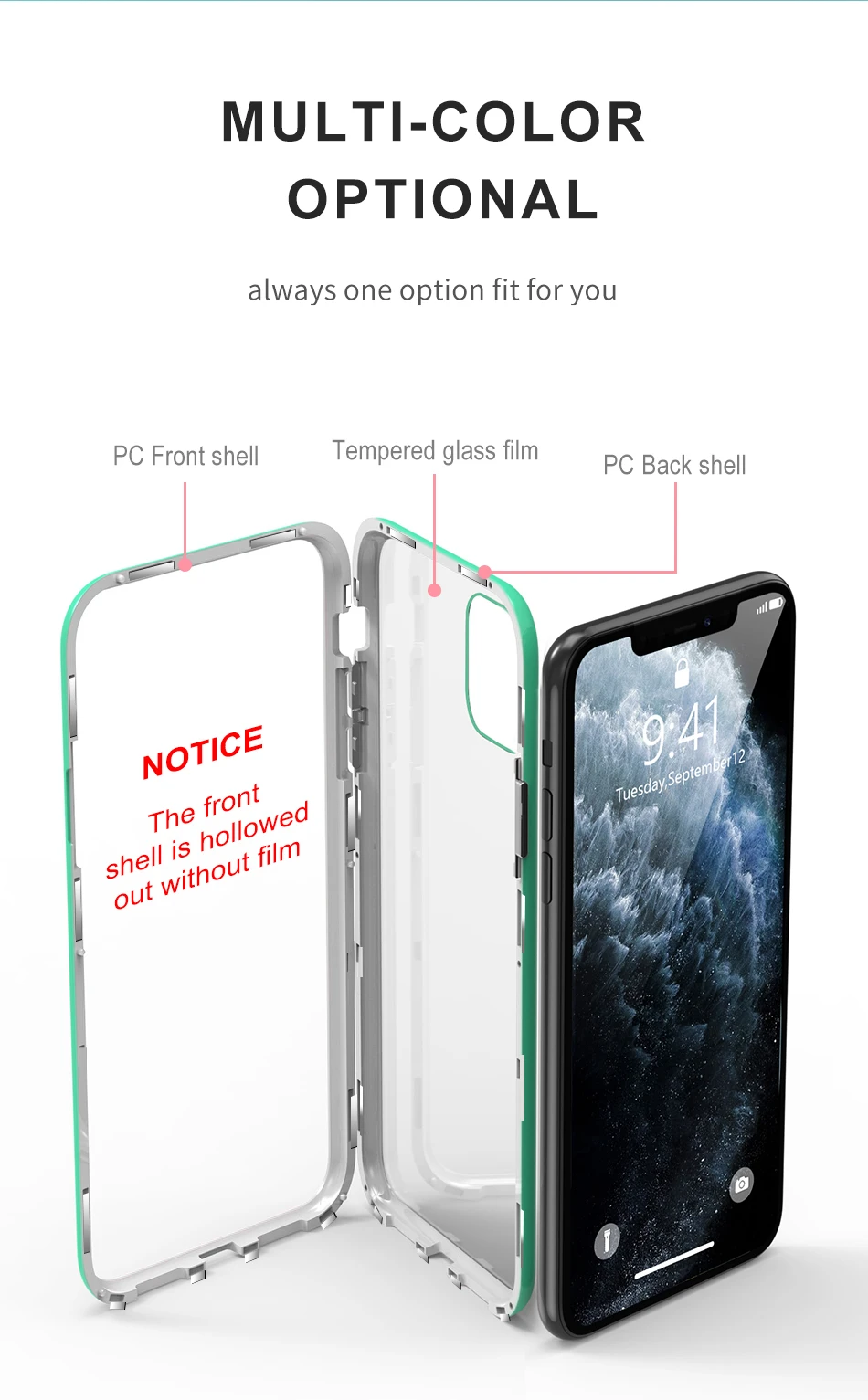 Чехол KISS с магнитным стеклом для iPhone 11 Pro 11Pro Max 7 XR X прозрачный чехол для iPhone 7 8 Plus Xr Xs Max чехол для телефона Funda