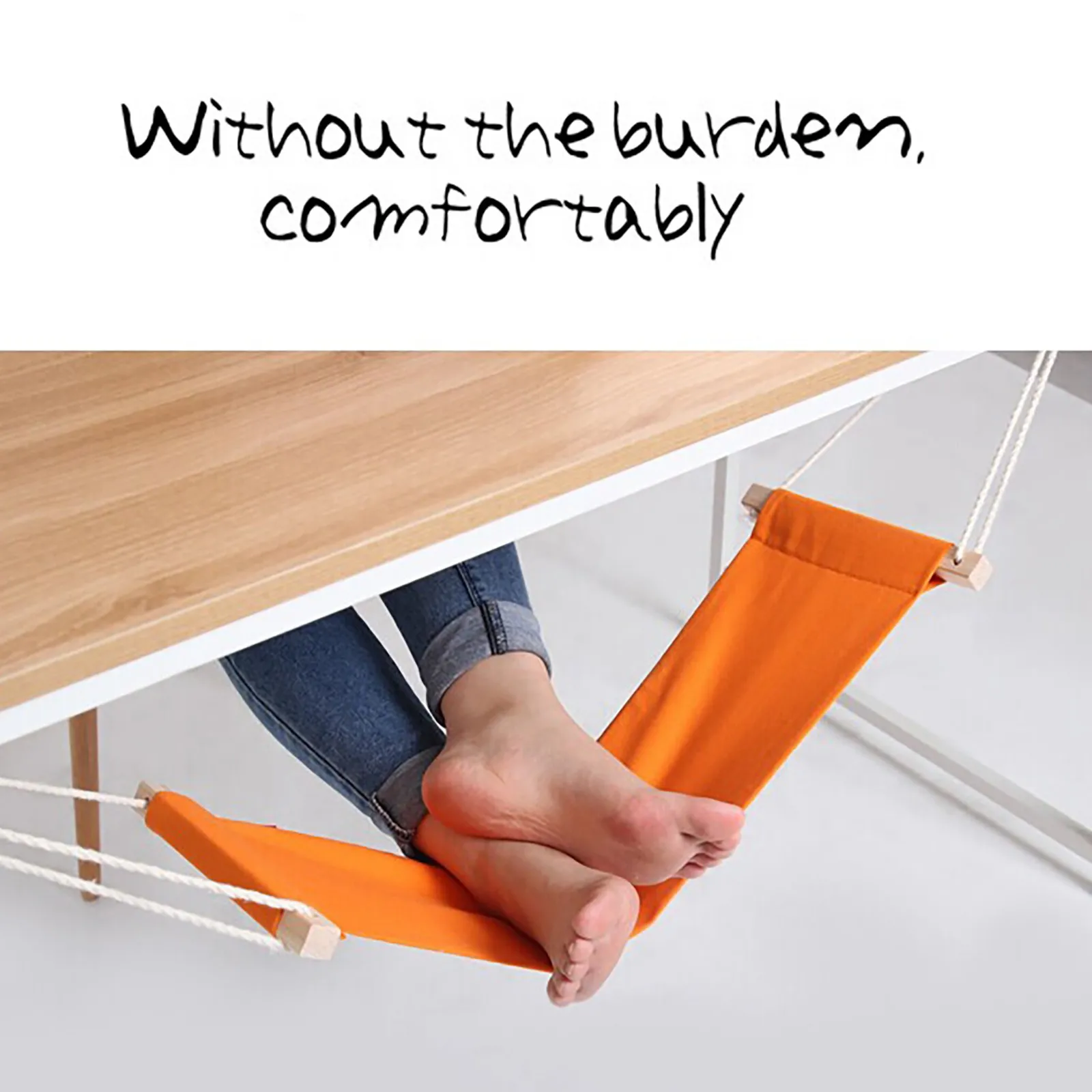 

Creative Simple Foot Hammock Lazy Casual Desk Rest Foot Put Feet Foot Swing Footrest #3
