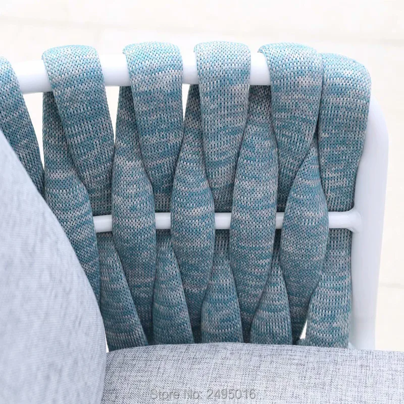 5 предметов плетеная веревочная мебель для внутреннего дворика Обеденный набор