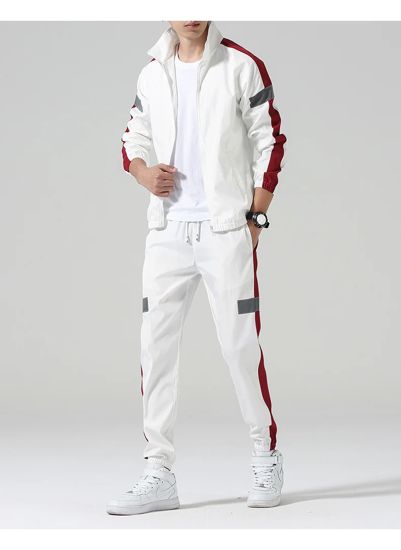 

2 Piece Men's Sportswear Stand Collar Zip Top Jogger Pants Sportswear Set Men's Running Jogging Sportswear Men's Sportswear 2022