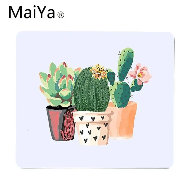 Maiya Top Quality Cactus Watercolor Locking Edge Mouse Pad Game Free Shipping Large Keyboards Mat | Компьютеры и офис