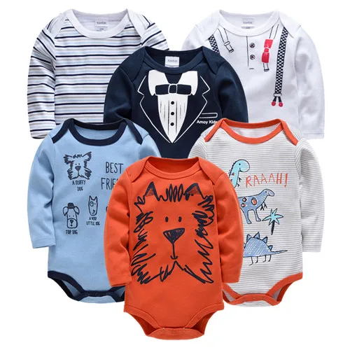 6ZHY2 Carters/Одежда для маленьких девочек с длинными рукавами; хлопковое боди; dziecko ropa de bebe; Рождественский комплект; детское боди; bebe; детская одежда; комбинезоны для мальчиков - Цвет: 6ZHY2