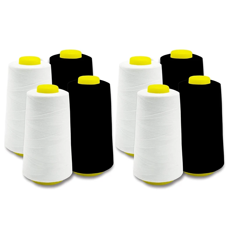 

8 упаковок конусов для ниток 3000 ярдов каждая катушка, швейная нить, универсальная Полиэстеровая нить для вышивальной машины