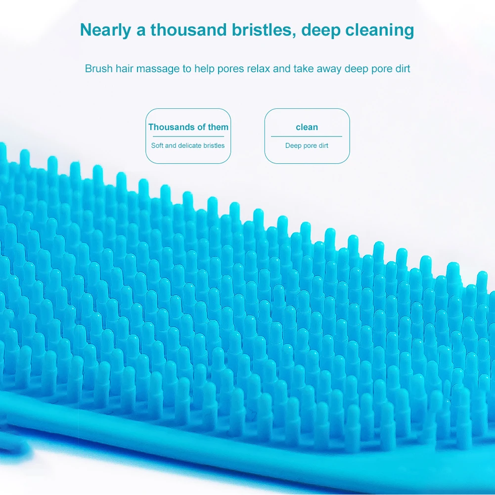 

76CM/90CM Bath Shower Silicone Body Brush Bath Belt Exfoliating Back Brush Belt Wash Comfortable Massage for Shower