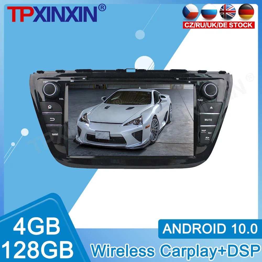 

Android 10.0 Carplay 4+128GB For Suzuki S-Cross SX4 2014-2017 Radio Recorder Car Multimedia Player Stereo Head Unit GPS Navigate
