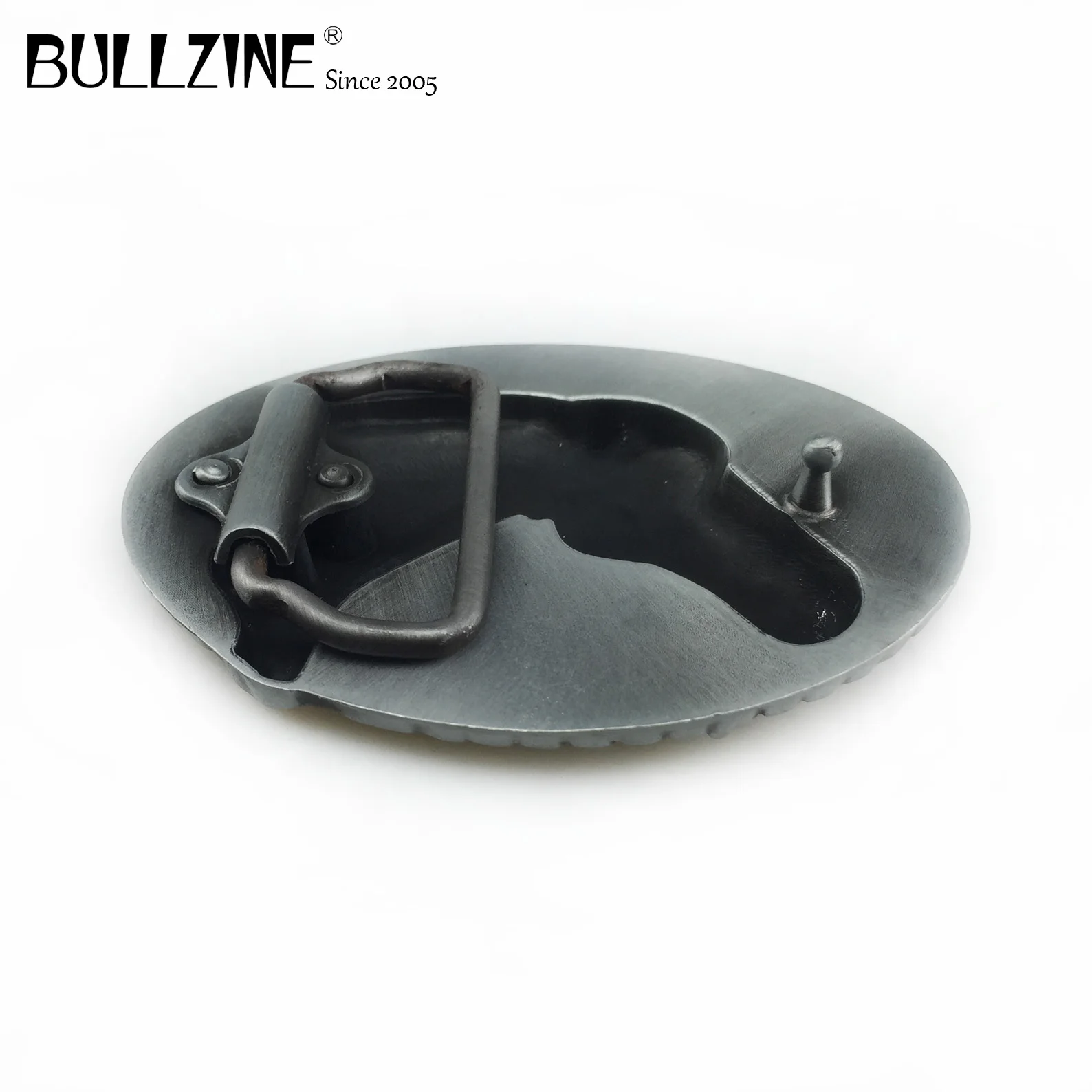 Bullzine оптовая продажа лошади пряжки ремня с оловянной отделкой FP 03190 подходит для