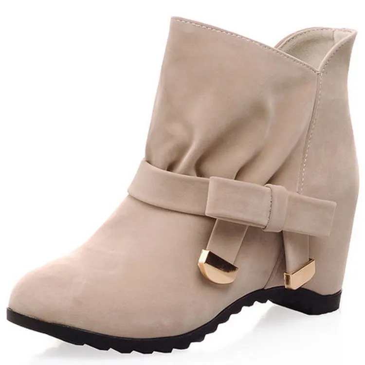 Женские осенние ботильоны женская обувь увеличивающая рост повседневная с
