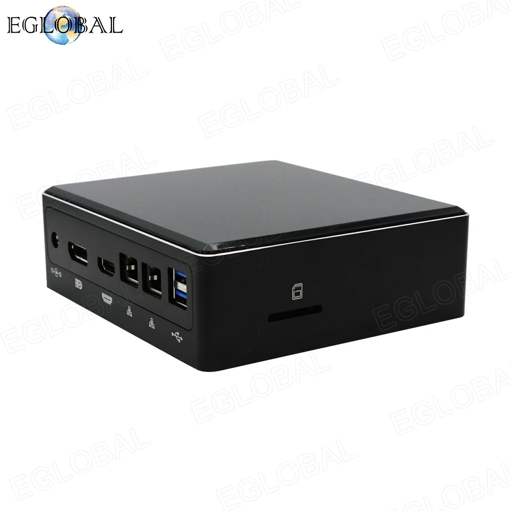 Eglobal 2 * DDR4 Mini PC Win10 Intel Core i5 8250U i7 8550U Lans Micro NVMe M.2 UHD Graphics 620 WiFi HDMI VGA DP USB C COM|Мини ПК| |