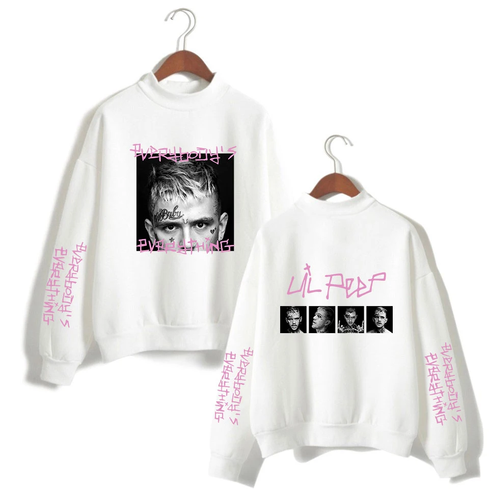 Толстовка Женская с длинным рукавом свитшот высоким воротником в стиле хип хоп