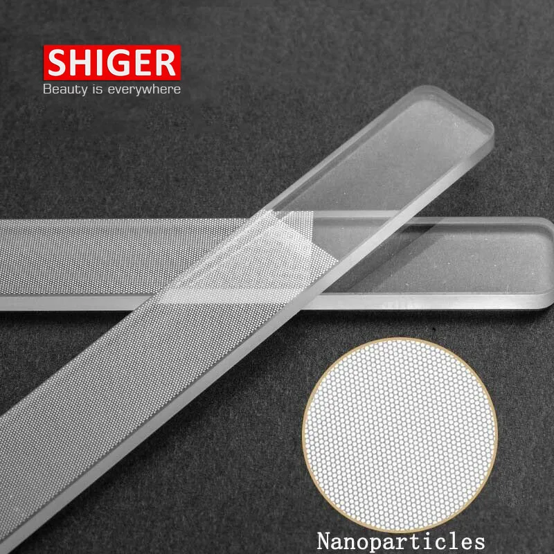 Профессиональный Nano Стекло ногтя и пилочки для ногтей Полировка полосы щетка
