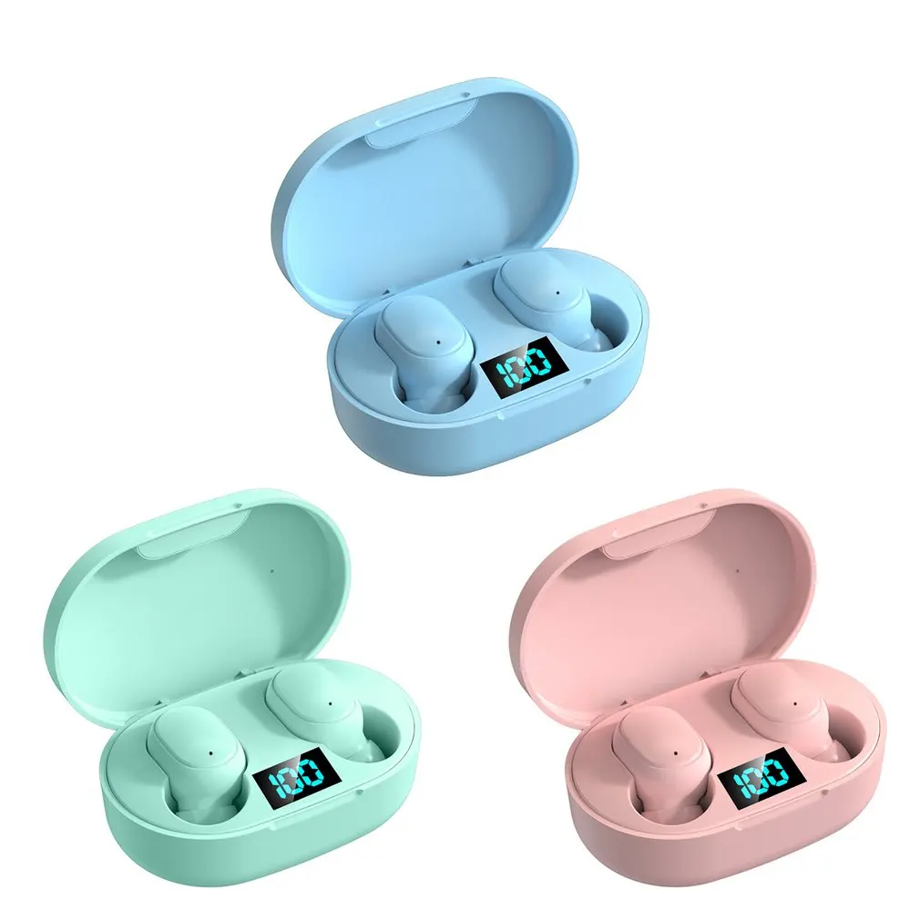 

E6S TWS Bluetooth Earphone Wireless Headphones 5.0 LED Display Button Control Earbuds Waterproof Noise Cancelling Headset PK A6S