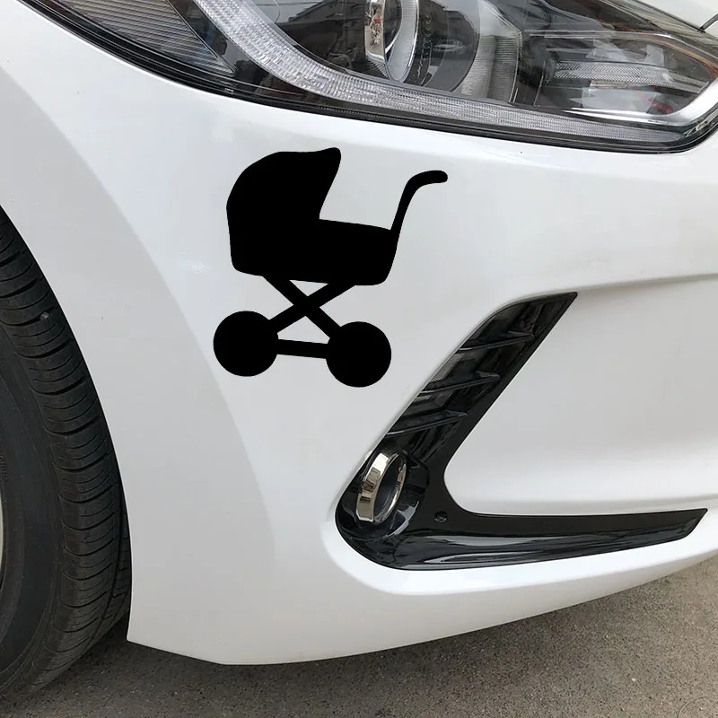 

YJZT 15.5X16.9CM Baby Carriage Car Rear Windshield Decoration Stickers Vinyl Decals C25-0538