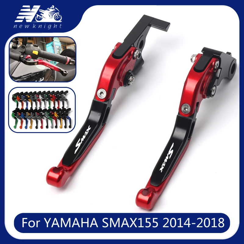 

Складные Выдвижные регулируемые рычаги тормоза и сцепления с логотипом для мотоцикла Yamaha SMAX155 SMAX 155 2014-2018 2017