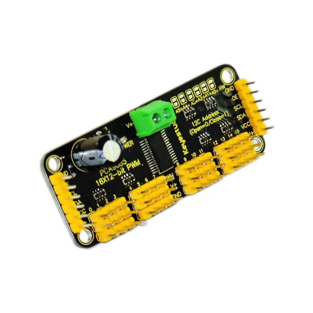Keyestudio 16 канальный сервопривод доска with12 BIT PWM 12C интерфейс PCA9685 для Arduino / Raspberry Pi|2016