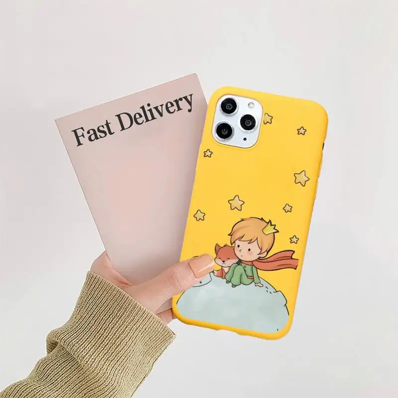 

le petit prince French cartoon Phone Case Candy Color for iPhone 6 7 8 11 12 s mini pro X XS XR MAX Plus